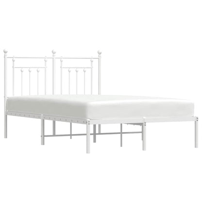Giroletto con Testiera Metallo Bianco 135x190 cm | homemem39