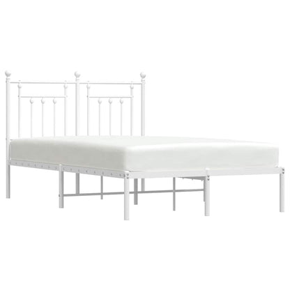 Giroletto con Testiera Metallo Bianco 135x190 cm