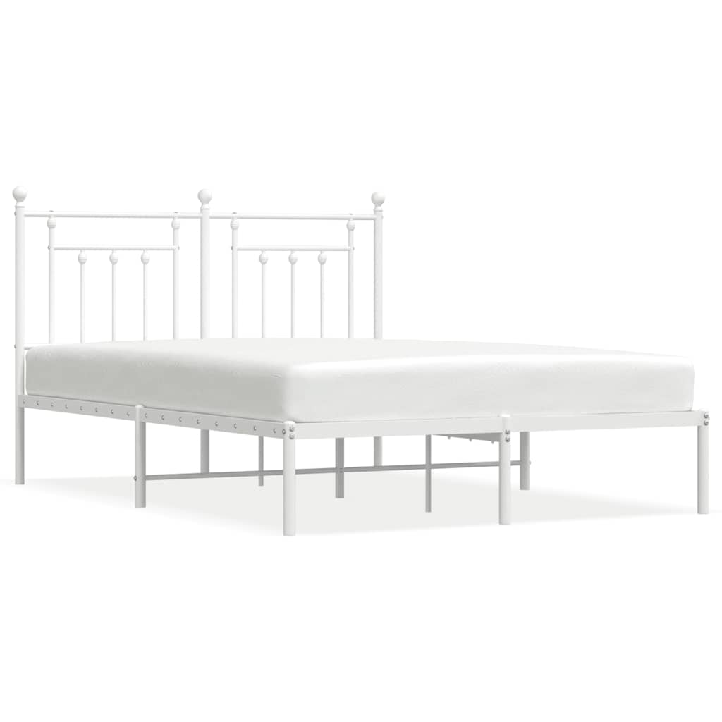 Giroletto con Testiera Metallo Bianco 140x200 cm | homemem39