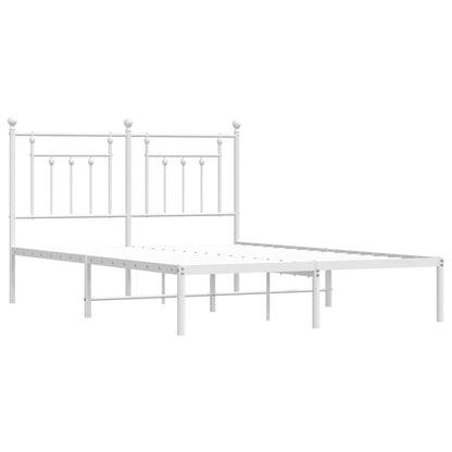 Giroletto con Testiera Metallo Bianco 140x200 cm | homemem39