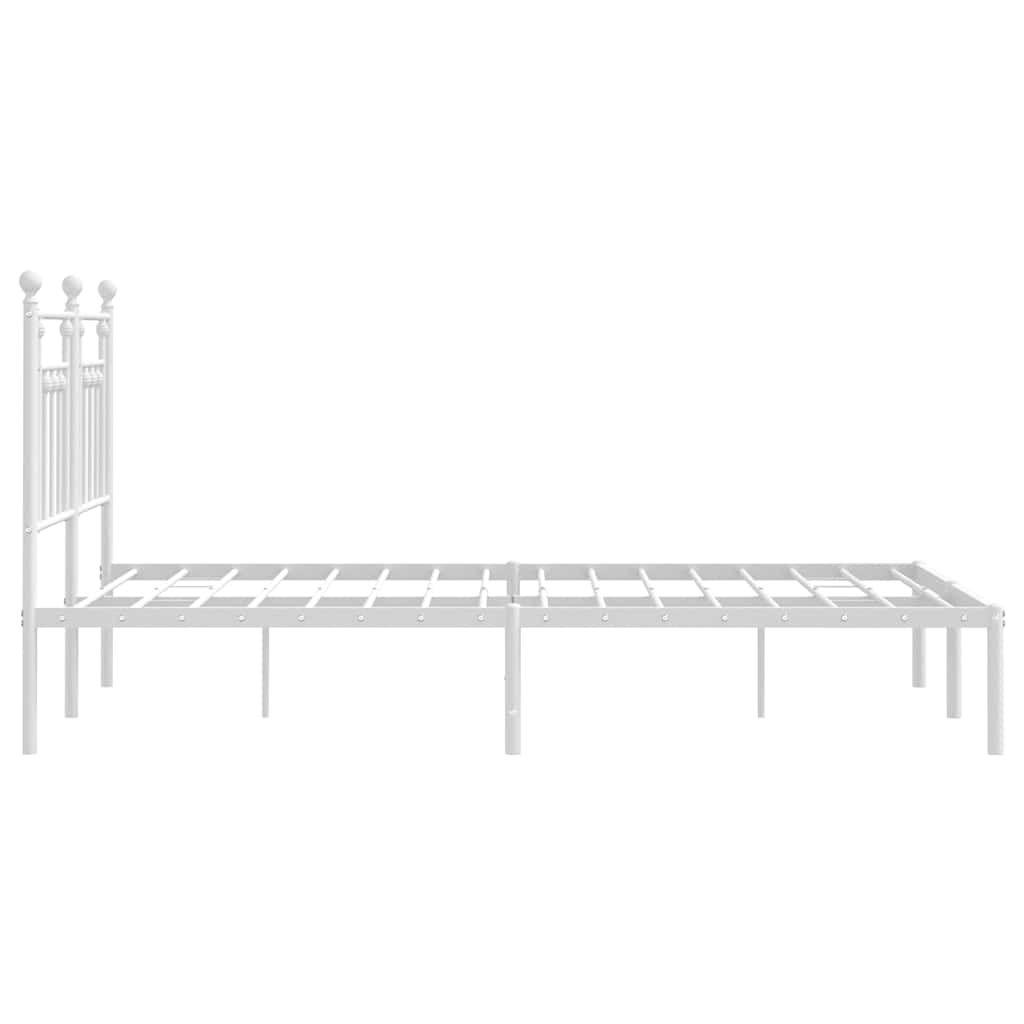 Giroletto con Testiera Metallo Bianco 140x200 cm | homemem39