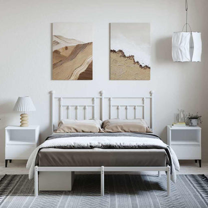 Giroletto con Testiera Metallo Bianco 150x200 cm