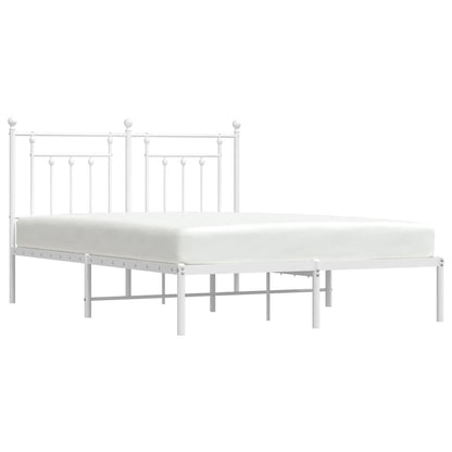 Giroletto con Testiera Metallo Bianco 150x200 cm