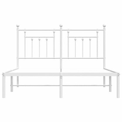 Giroletto con Testiera Metallo Bianco 150x200 cm