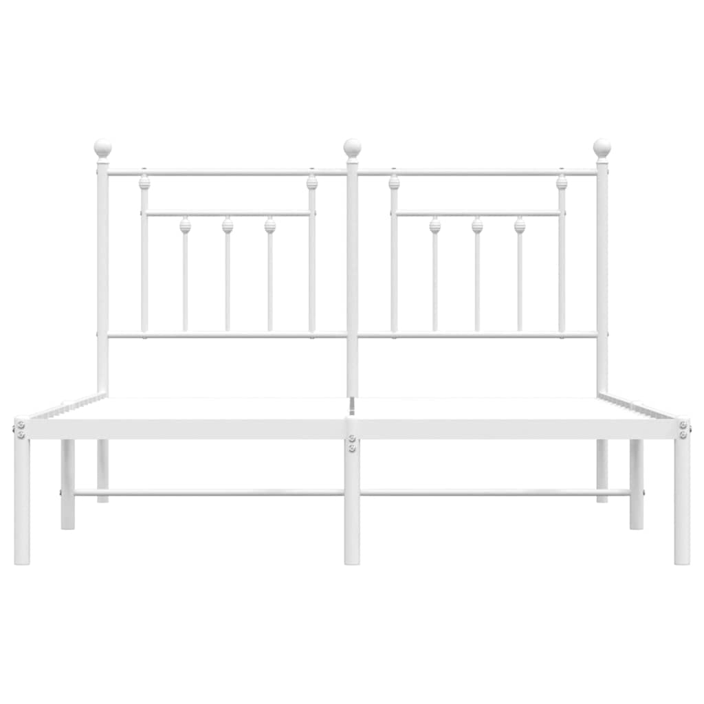 Giroletto con Testiera Metallo Bianco 150x200 cm
