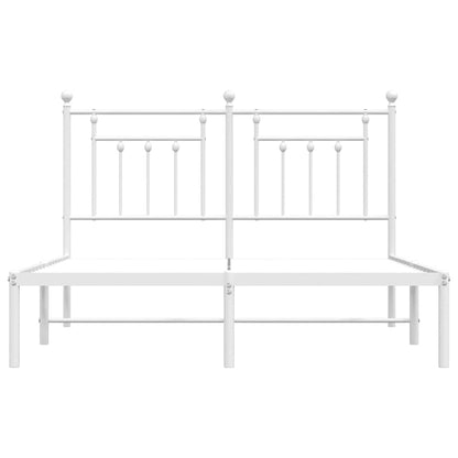 Giroletto con Testiera Metallo Bianco 150x200 cm