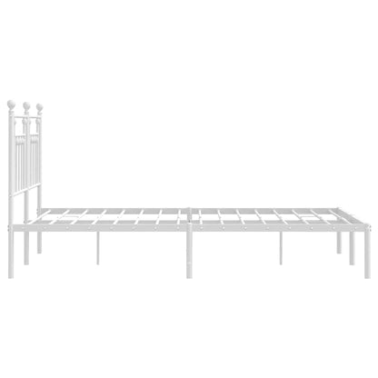 Giroletto con Testiera Metallo Bianco 150x200 cm