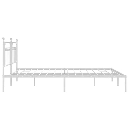 Giroletto con Testiera Metallo Bianco 200x200 cm | homemem39