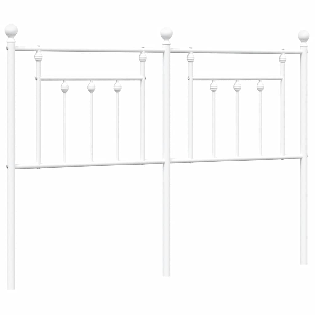 Testiera in Metallo Bianco 135 cm - homemem39