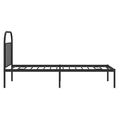 Giroletto con Testiera in Metallo Nero 90x200 cm | homemem39