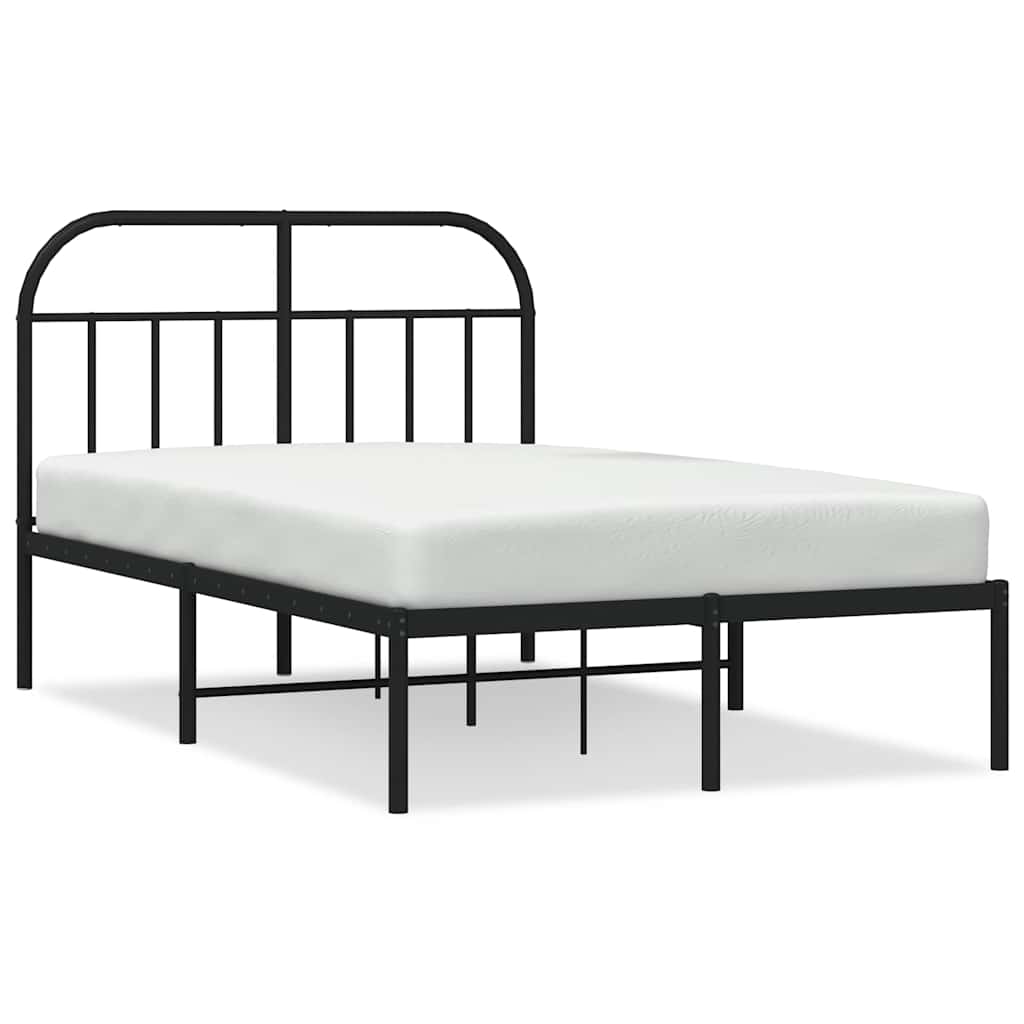 Giroletto con Testiera in Metallo Nero 120x200 cm | homemem39