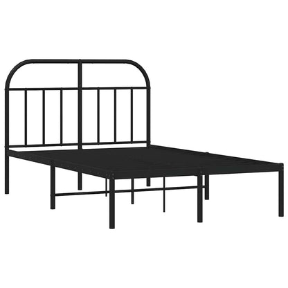 Giroletto con Testiera in Metallo Nero 120x200 cm | homemem39