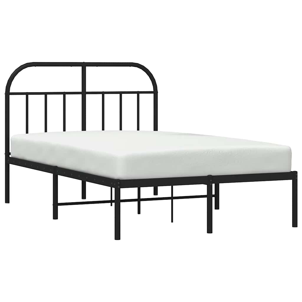 Giroletto con Testiera in Metallo Nero 120x200 cm | homemem39