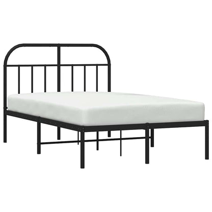 Giroletto con Testiera in Metallo Nero 120x200 cm | homemem39
