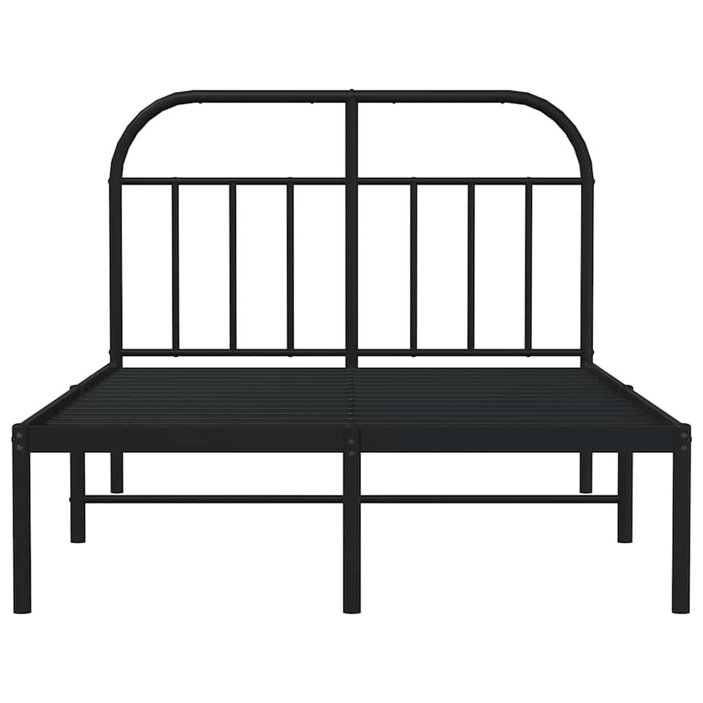 Giroletto con Testiera in Metallo Nero 120x200 cm | homemem39
