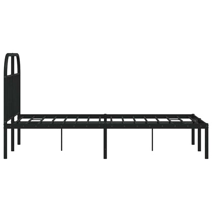 Giroletto con Testiera in Metallo Nero 120x200 cm | homemem39