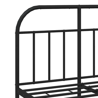 Giroletto con Testiera in Metallo Nero 120x200 cm | homemem39