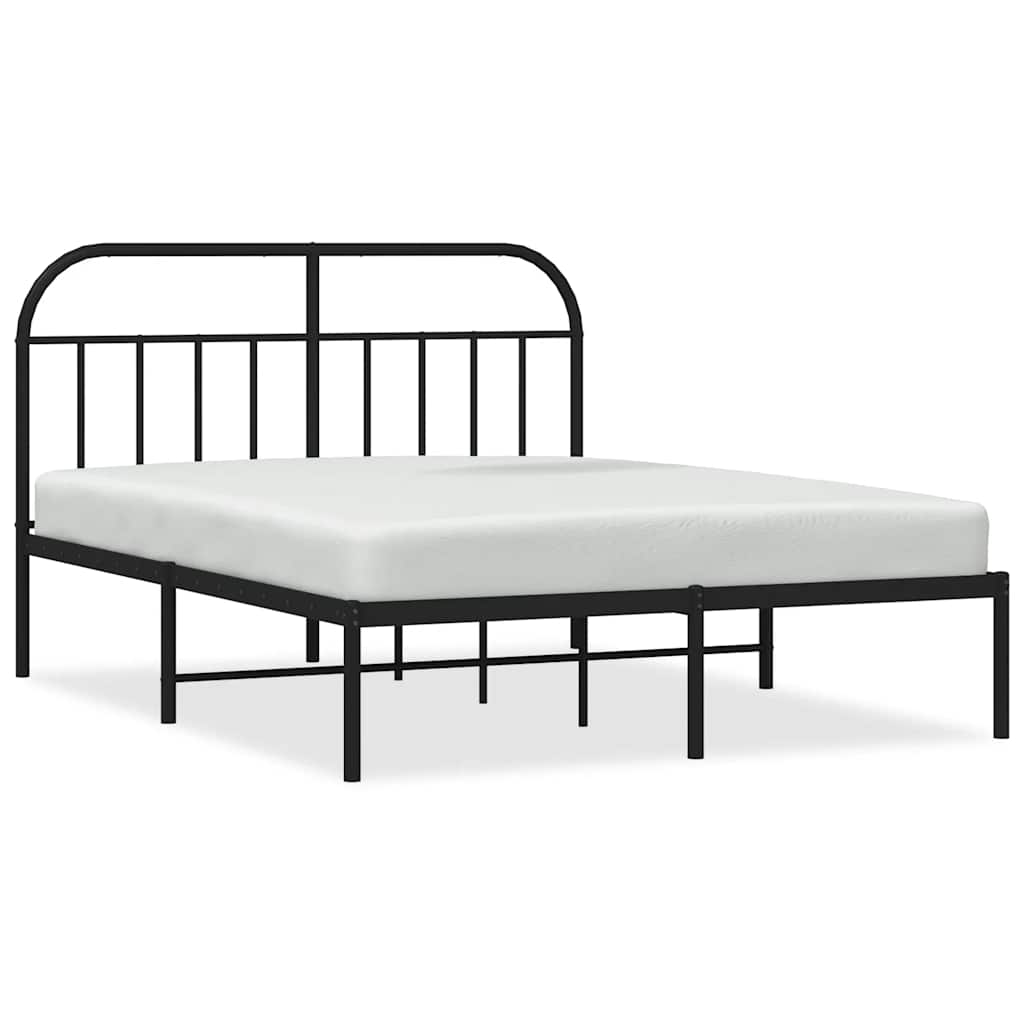 Giroletto con Testiera in Metallo Nero 135x190 cm | homemem39