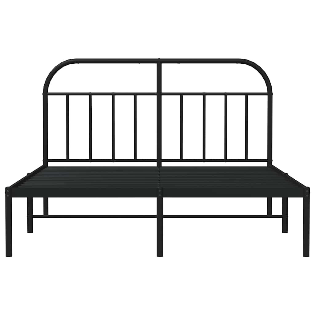 Giroletto con Testiera in Metallo Nero 135x190 cm | homemem39