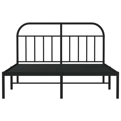Giroletto con Testiera in Metallo Nero 135x190 cm | homemem39