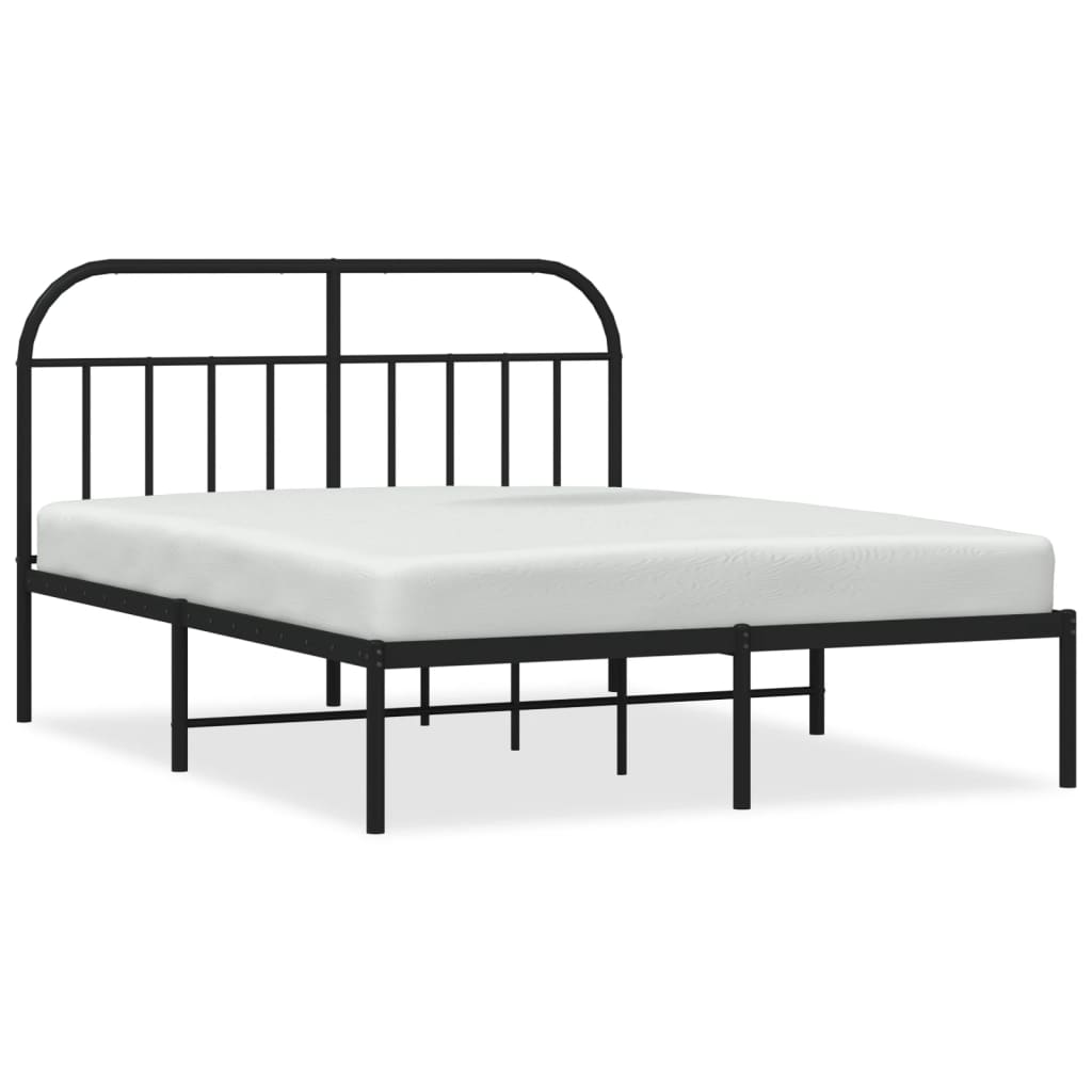 Giroletto con Testiera in Metallo Nero 140x190 cm | homemem39