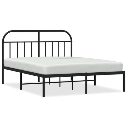 Giroletto con Testiera in Metallo Nero 140x190 cm | homemem39