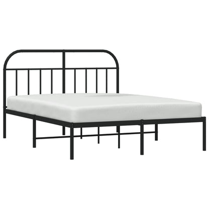 Giroletto con Testiera in Metallo Nero 140x190 cm | homemem39