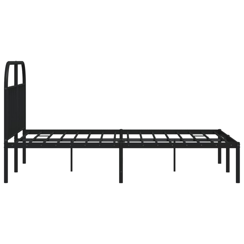 Giroletto con Testiera in Metallo Nero 140x190 cm | homemem39