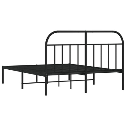 Giroletto con Testiera in Metallo Nero 140x190 cm | homemem39