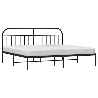 Giroletto con Testiera in Metallo Nero 193x203 cm | homemem39