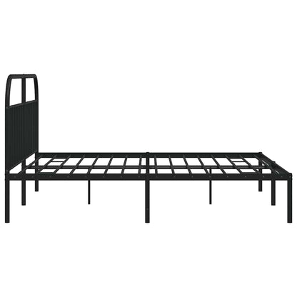 Giroletto con Testiera in Metallo Nero 193x203 cm | homemem39