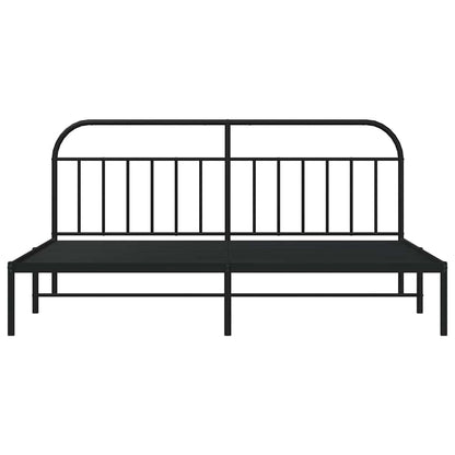 Giroletto con Testiera in Metallo Nero 200x200 cm