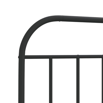 Giroletto con Testiera e Pediera Metallo Nero 107x203 cm | homemem39