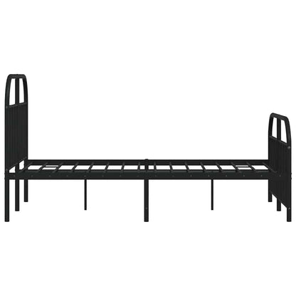 Giroletto con Testiera e Pediera Metallo Nero 120x190 cm