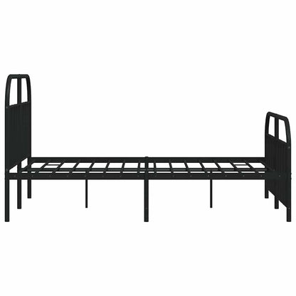 Giroletto con Testiera e Pediera Metallo Nero 140x200 cm | homemem39