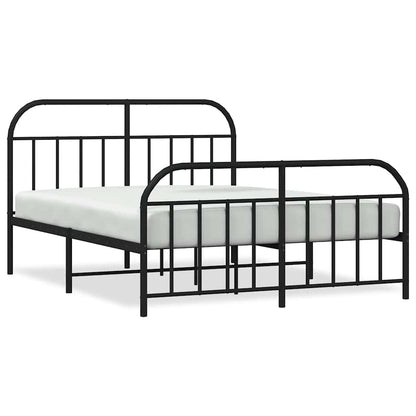 Giroletto senza Materaso con Pediera in Metallo Nero 180x200 cm