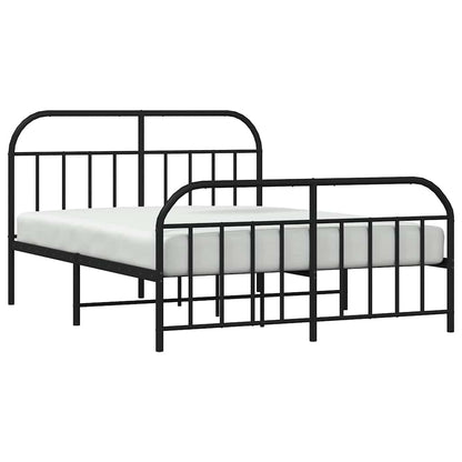 Giroletto senza Materaso con Pediera in Metallo Nero 180x200 cm