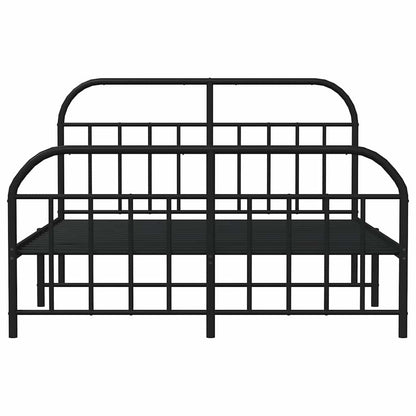 Giroletto senza Materaso con Pediera in Metallo Nero 180x200 cm