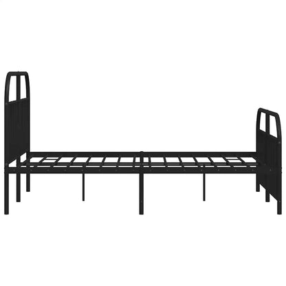 Giroletto senza Materaso con Pediera in Metallo Nero 180x200 cm