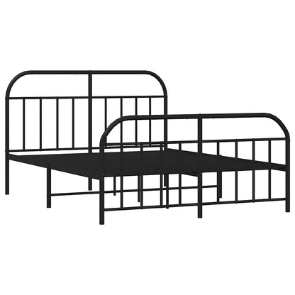 Giroletto con Testiera e Pediera Metallo Nero 183x213 cm | homemem39