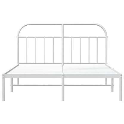 Giroletto con Testiera Metallo Bianco 150x200 cm