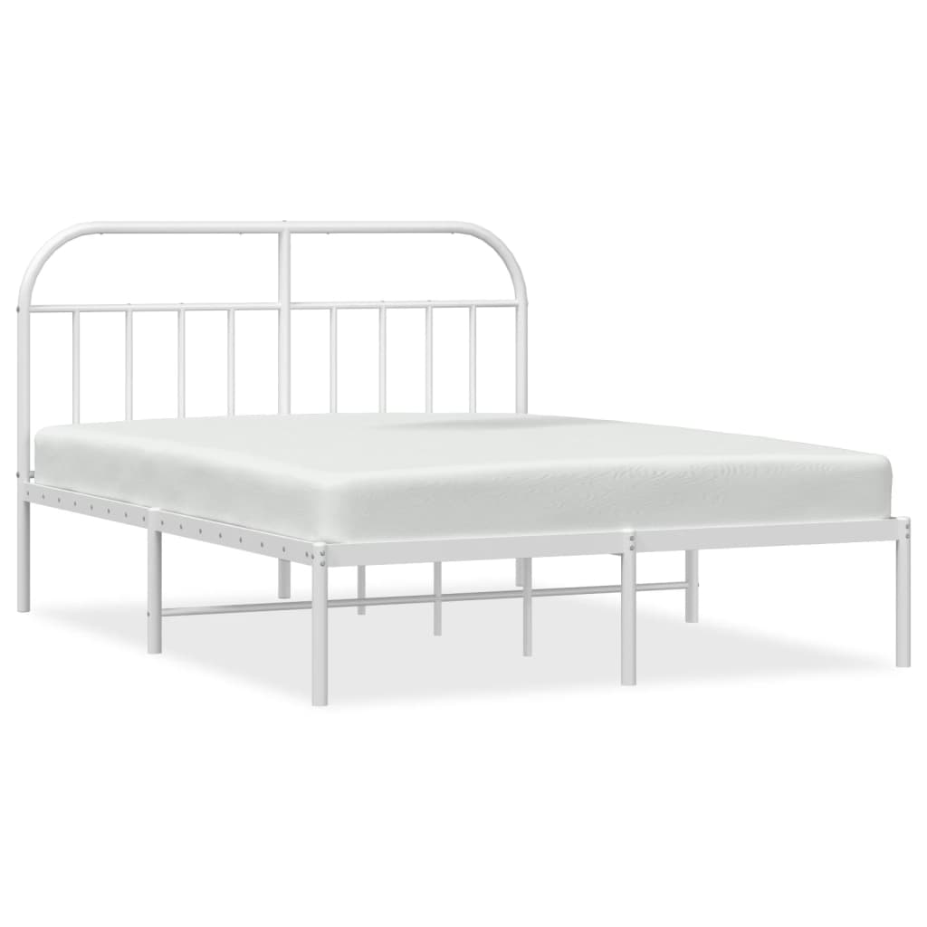 Giroletto con Testiera Metallo Bianco 180x200 cm | homemem39