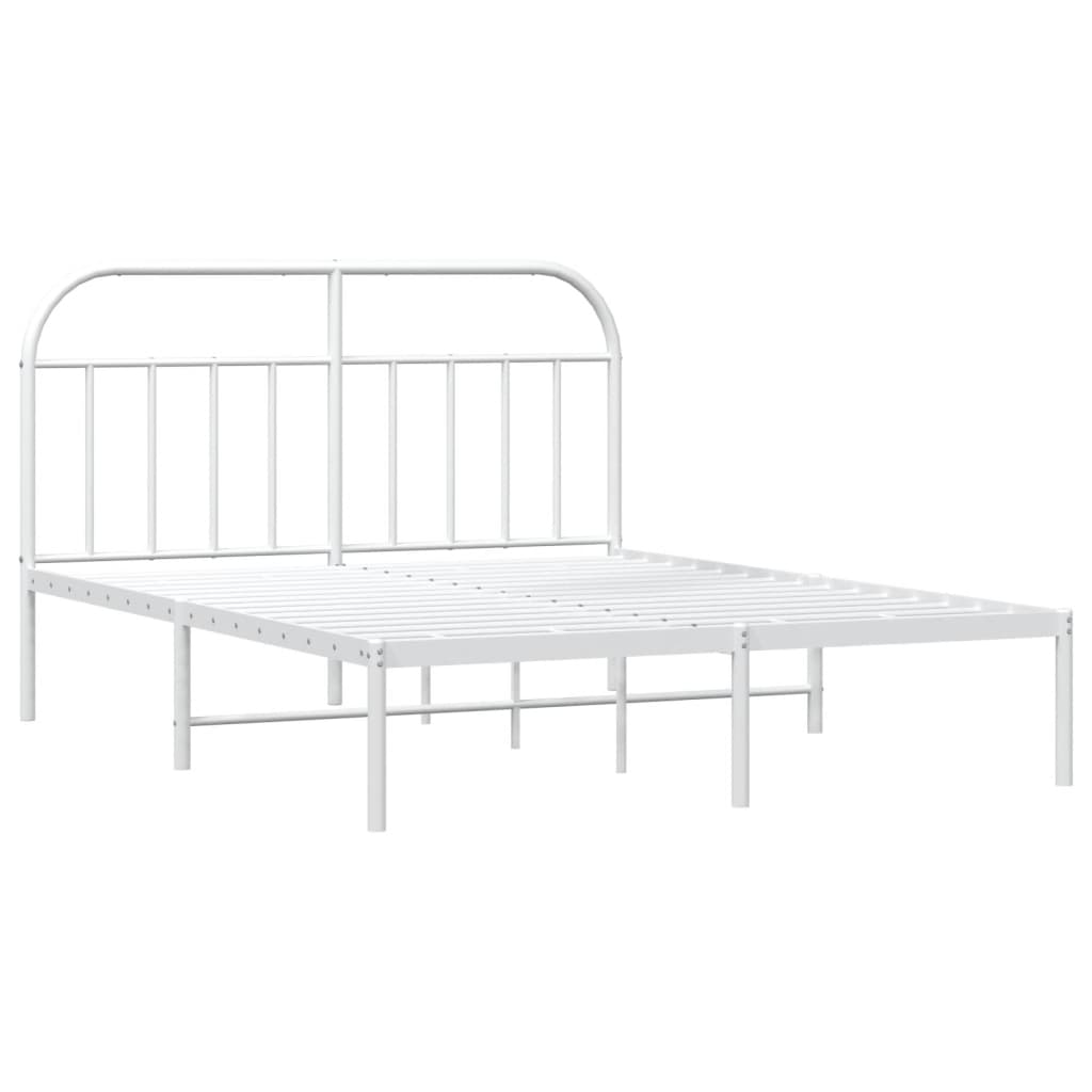 Giroletto con Testiera Metallo Bianco 180x200 cm | homemem39