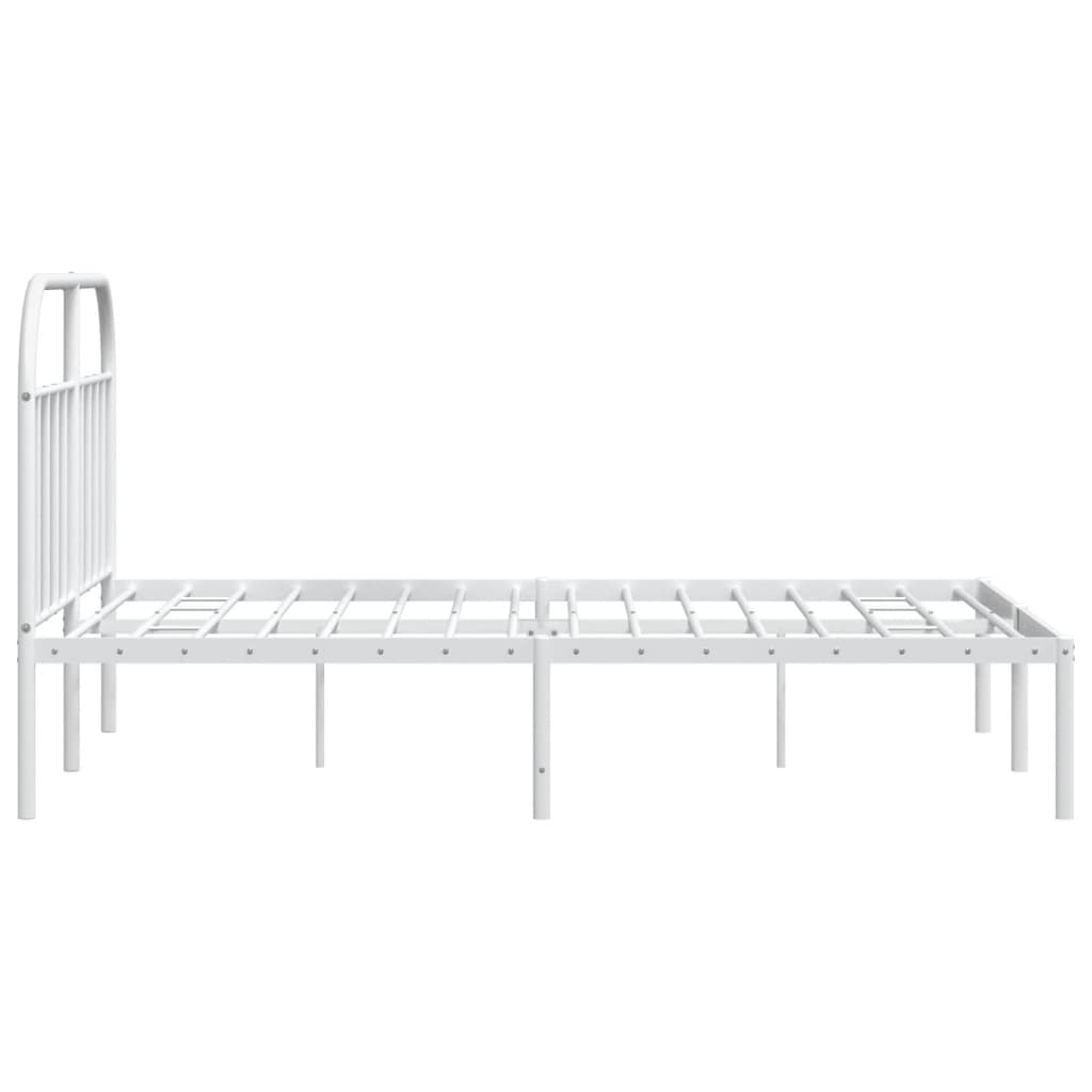 Giroletto con Testiera Metallo Bianco 180x200 cm | homemem39