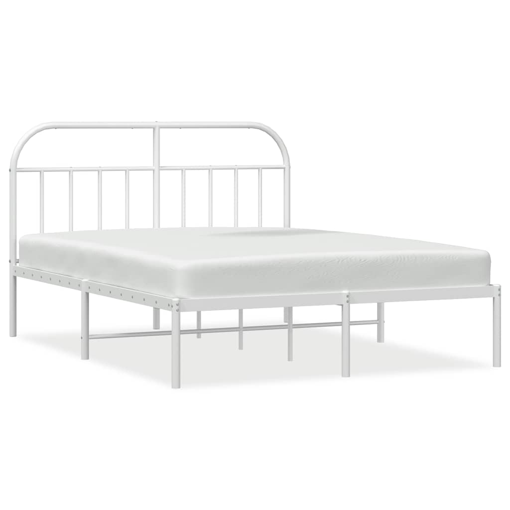 Giroletto con Testiera Metallo Bianco 183x213 cm | homemem39