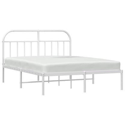Giroletto con Testiera Metallo Bianco 183x213 cm