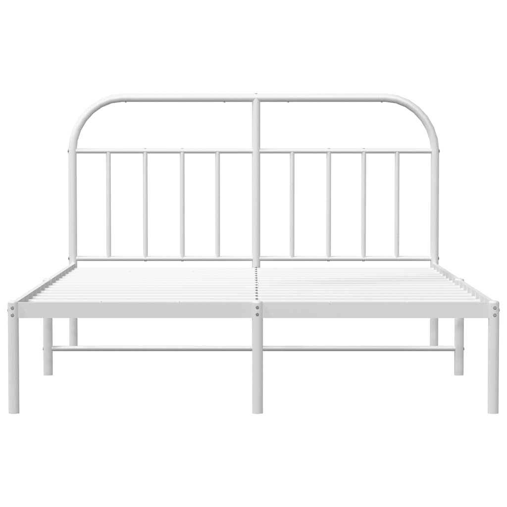 Giroletto con Testiera Metallo Bianco 183x213 cm | homemem39