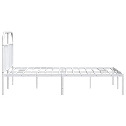 Giroletto con Testiera Metallo Bianco 183x213 cm | homemem39