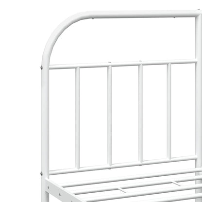 Giroletto con Testiera Metallo Bianco 183x213 cm | homemem39