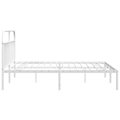 Giroletto con Testiera Metallo Bianco 193x203 cm | homemem39